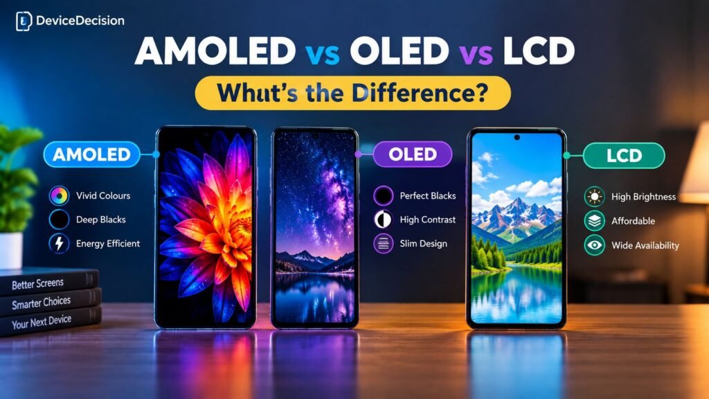 AMOLED vs OLED vs LCD